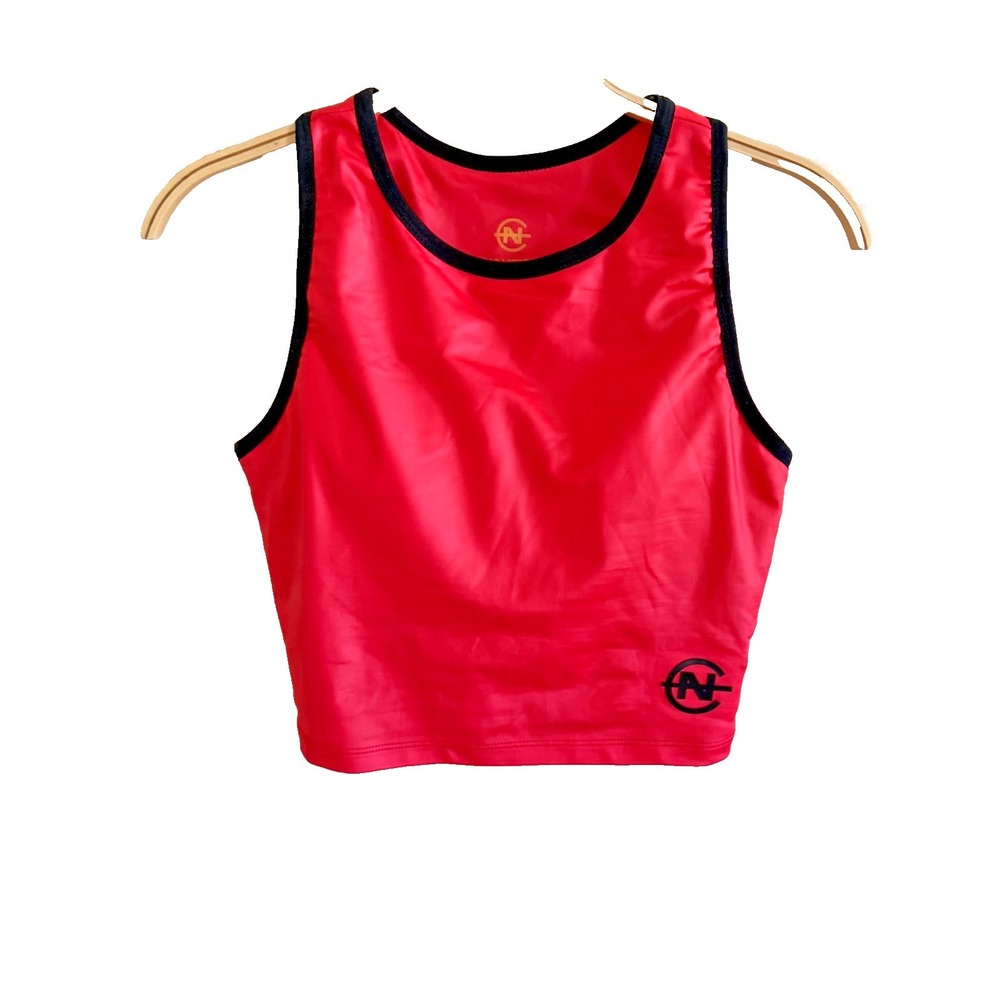 Nautica Competition Sports Crop Top With Built In Bra & UV Protection ~ Medium